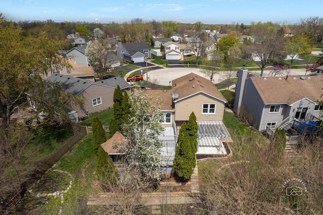 drone / aerial view featuring a residential view