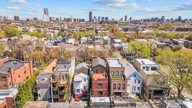bird's eye view featuring a city view