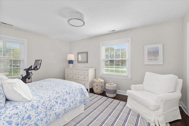 273 Eaton St, Northfield, IL 60093 - bedroom with dark wood-style floors, visible vents, and multiple windows