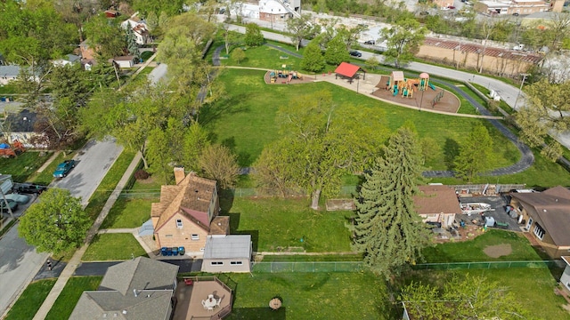 drone / aerial view featuring a residential view