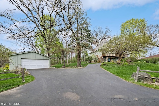 23460W N Lakewood Ln, Lake Zurich, IL 60047 - exterior space featuring stairway and aphalt driveway