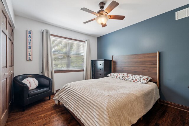 1267 Churchill Rd, Bartlett, IL 60103 - bedroom with wood finished floors, ceiling fan, and a closet