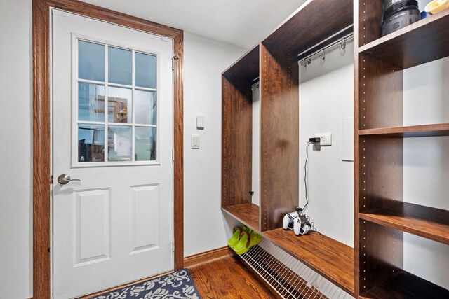 1267 Churchill Rd, Bartlett, IL 60103 - mudroom with wood finished floors and rail lighting