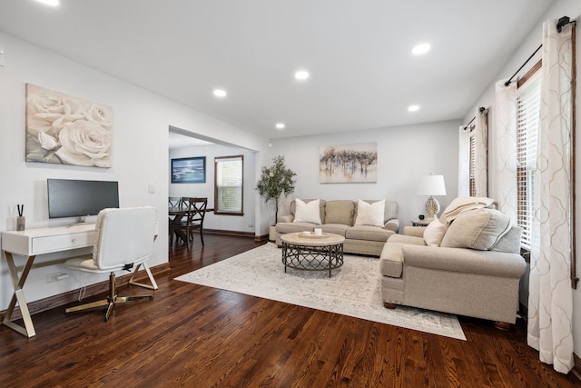 1267 Churchill Rd, Bartlett, IL 60103 - living room featuring wood finished floors and recessed lighting