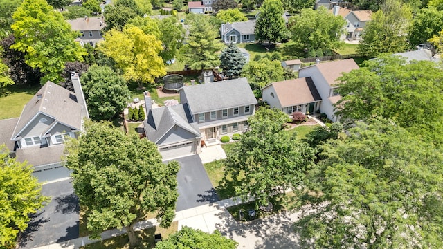 1267 Churchill Rd, Bartlett, IL 60103 - aerial view of residential area featuring a tree filled landscape