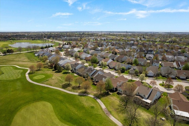 21600 W Larch Dr, Plainfield, IL 60544 - bird's eye view featuring view of golf course, a water view, and a residential view