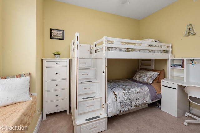 bedroom featuring carpet