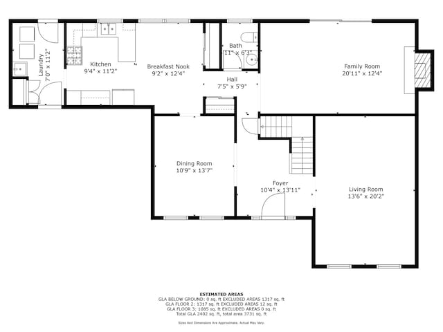 542 Stafford Ln, Glen Ellyn, IL 60137 - property floor plan