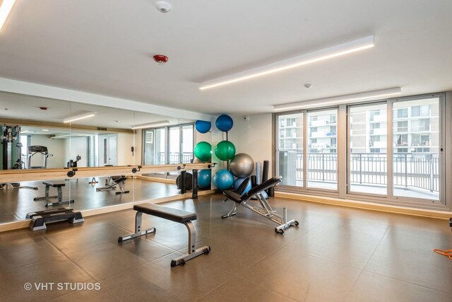 view of workout area