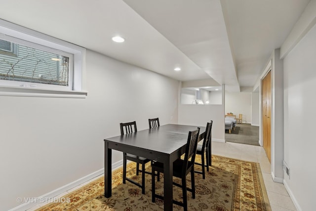 309 Wesley Ave, Oak Park, IL 60302 - dining room featuring baseboards, recessed lighting, and light tile patterned flooring