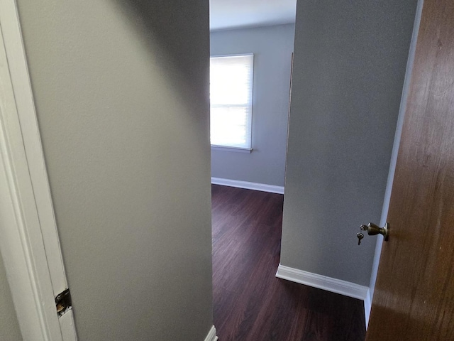 15016 S Holiday Ct, Orland Park, IL 60462 - hallway featuring dark wood-style flooring and baseboards