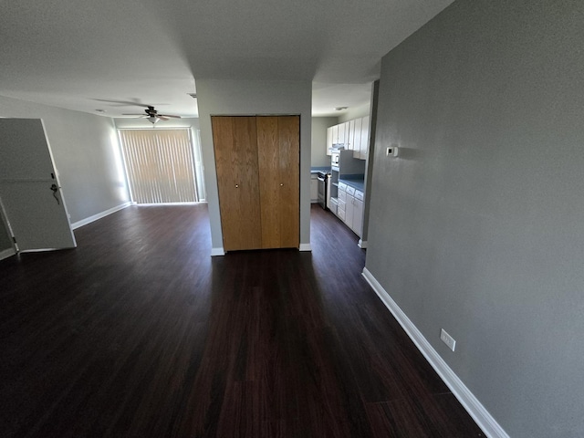15016 S Holiday Ct, Orland Park, IL 60462 - hallway with dark wood-type flooring, baseboards, and healthy amount of natural light