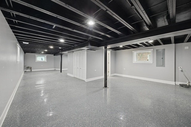 3141 Harvey Ave, Berwyn, IL 60402 - basement featuring baseboards and electric panel
