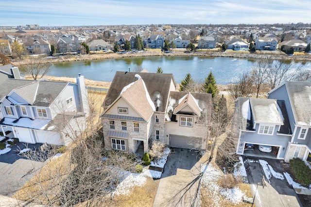 11253 Victoria Ln, Huntley, IL 60142 - bird's eye view with a residential view and a water view