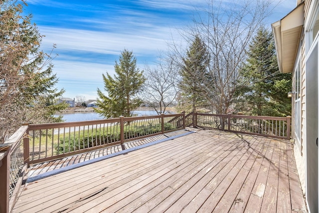 11253 Victoria Ln, Huntley, IL 60142 - wooden terrace featuring a water view