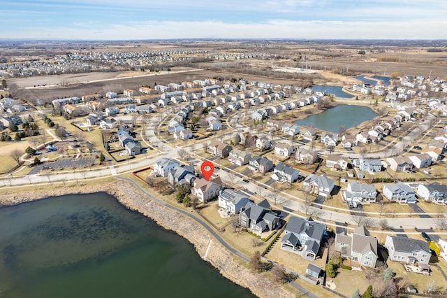 11253 Victoria Ln, Huntley, IL 60142 - aerial view featuring a water view and a residential view
