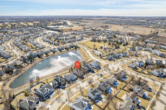 11253 Victoria Ln, Huntley, IL 60142 - drone / aerial view featuring a water view and a residential view