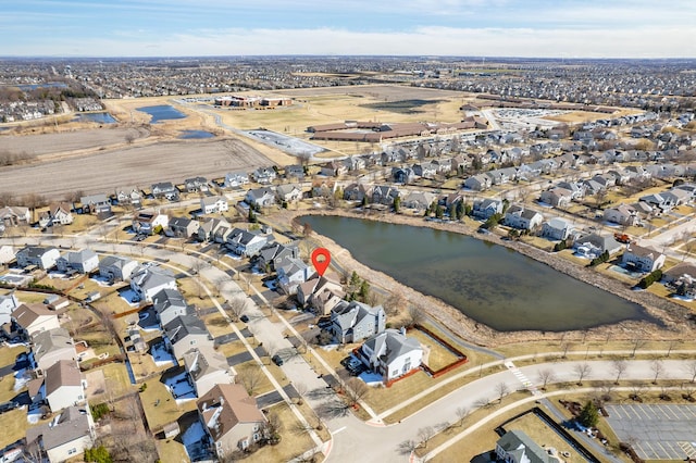 11253 Victoria Ln, Huntley, IL 60142 - bird's eye view featuring a residential view and a water view