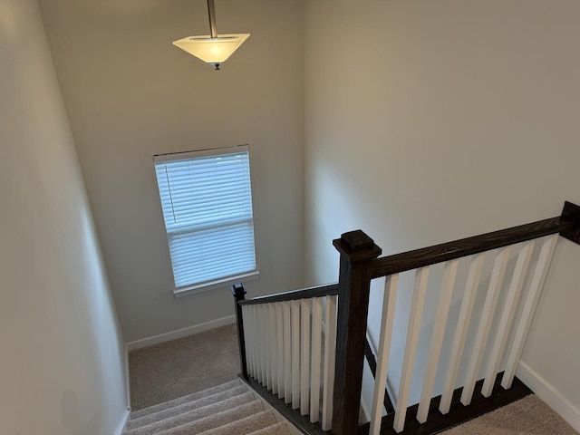1840 Tall Oaks Dr, Antioch, IL 60002 - staircase featuring carpet flooring and baseboards