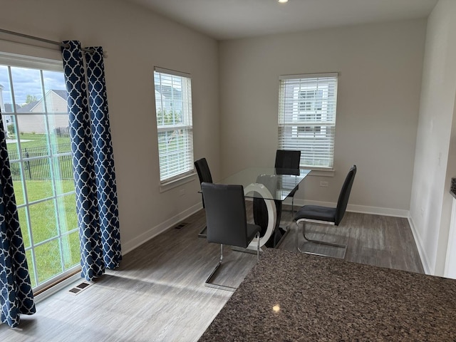 1840 Tall Oaks Dr, Antioch, IL 60002 - dining area with wood finished floors, plenty of natural light, and baseboards