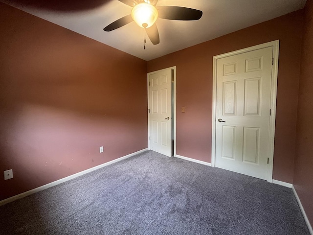 201 Meadows Rd S, Bourbonnais, IL 60914 - unfurnished bedroom featuring carpet flooring, baseboards, and a ceiling fan