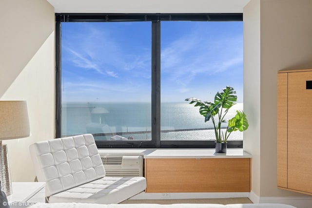 155 N Harbor Dr Unit 1112-13, Chicago, IL 60601 - living area featuring a water view and floor to ceiling windows