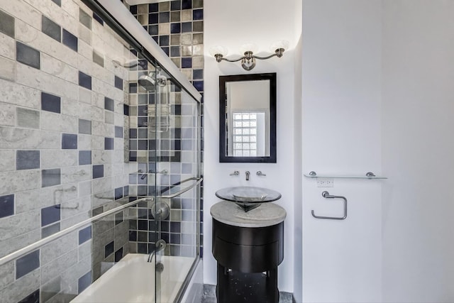 512 N Claremont Ave Unit 2, Chicago, IL 60612 - full bathroom featuring combined bath / shower with glass door