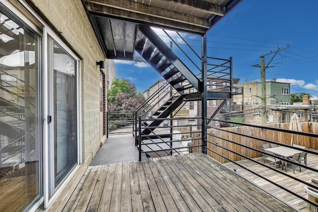 512 N Claremont Ave Unit 2, Chicago, IL 60612 - deck featuring stairway