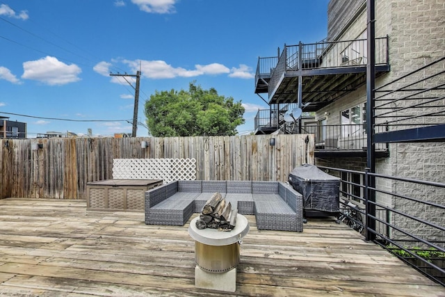 512 N Claremont Ave Unit 2, Chicago, IL 60612 - deck featuring outdoor lounge area