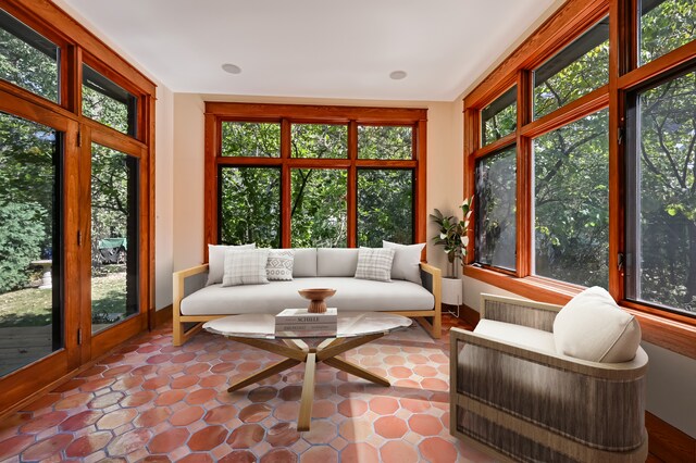 4019 Howard Ave, Western Springs, IL 60558 - sunroom featuring baseboards