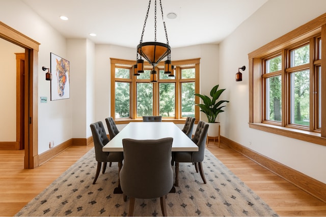 4019 Howard Ave, Western Springs, IL 60558 - dining space featuring healthy amount of natural light, light wood-style flooring, baseboards, and recessed lighting