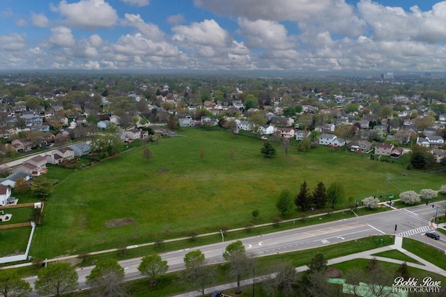 drone / aerial view featuring a residential view