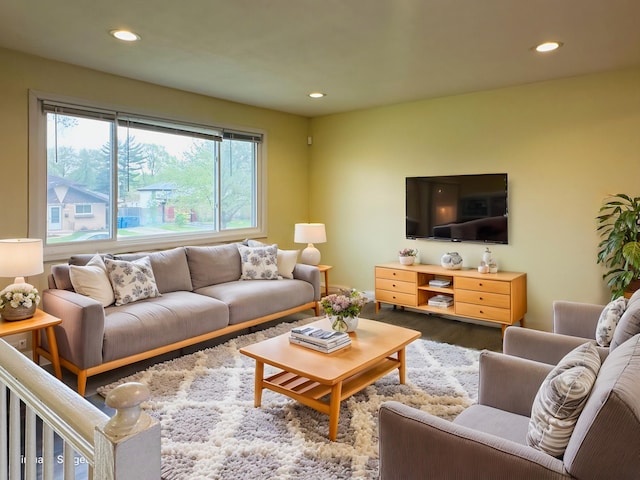 3729 W 121st St, Alsip, IL 60803 - living room featuring recessed lighting and wood finished floors