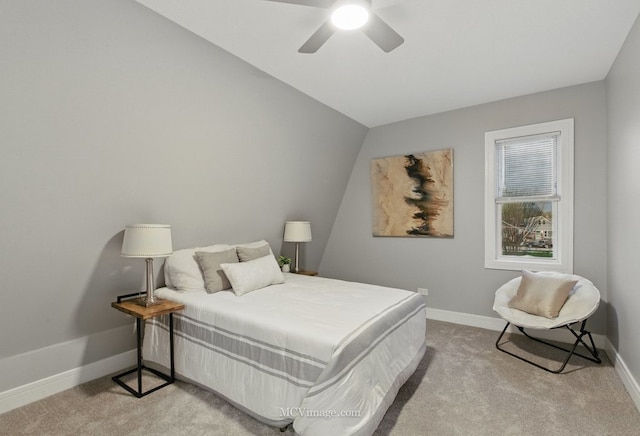 9221 S Lowe Ave, Chicago, IL 60620 - bedroom with ceiling fan, vaulted ceiling, carpet, and baseboards
