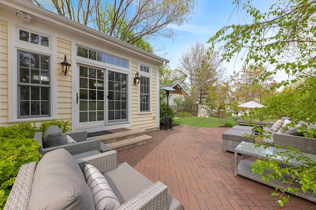 569 Prairie Ave, Glen Ellyn, IL 60137 - view of patio / terrace with an outdoor living space