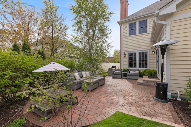 569 Prairie Ave, Glen Ellyn, IL 60137 - view of patio / terrace with an outdoor hangout area and fence