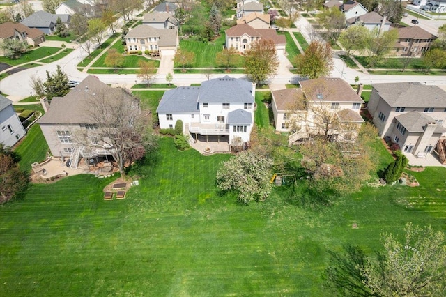 bird's eye view with a residential view