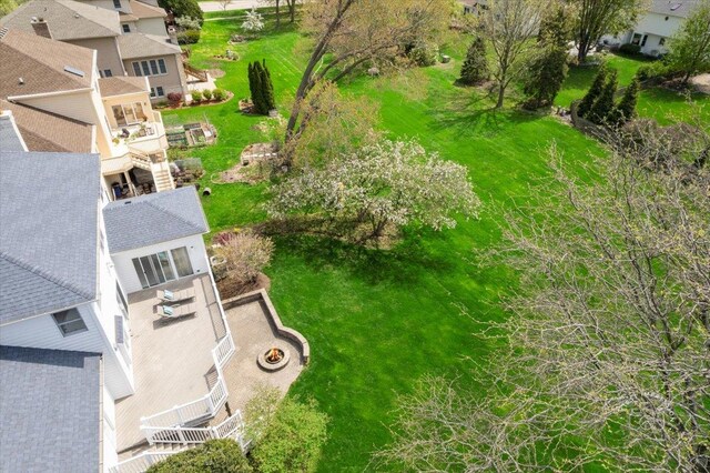 drone / aerial view featuring a residential view