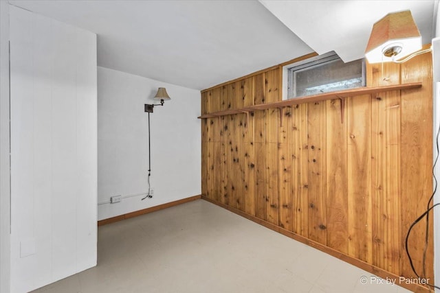 502 Everett Ave, Crystal Lake, IL 60014 - bonus room with wooden walls, tile patterned floors, and baseboards
