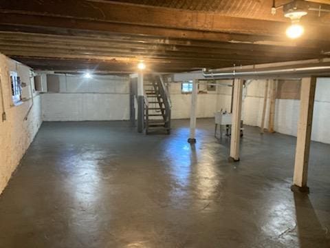 view of basement