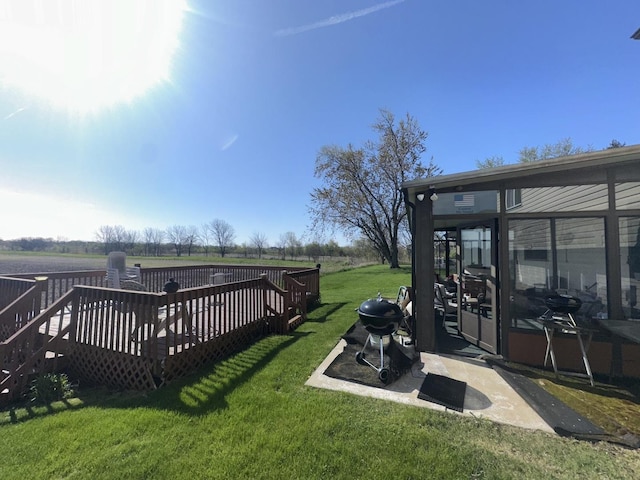 749 Old Meadow Rd, Matteson, IL 60443 - view of yard with a wooden deck