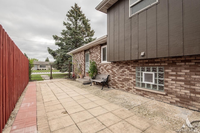 view of patio with fence