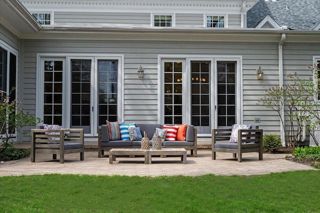 view of patio with outdoor lounge area