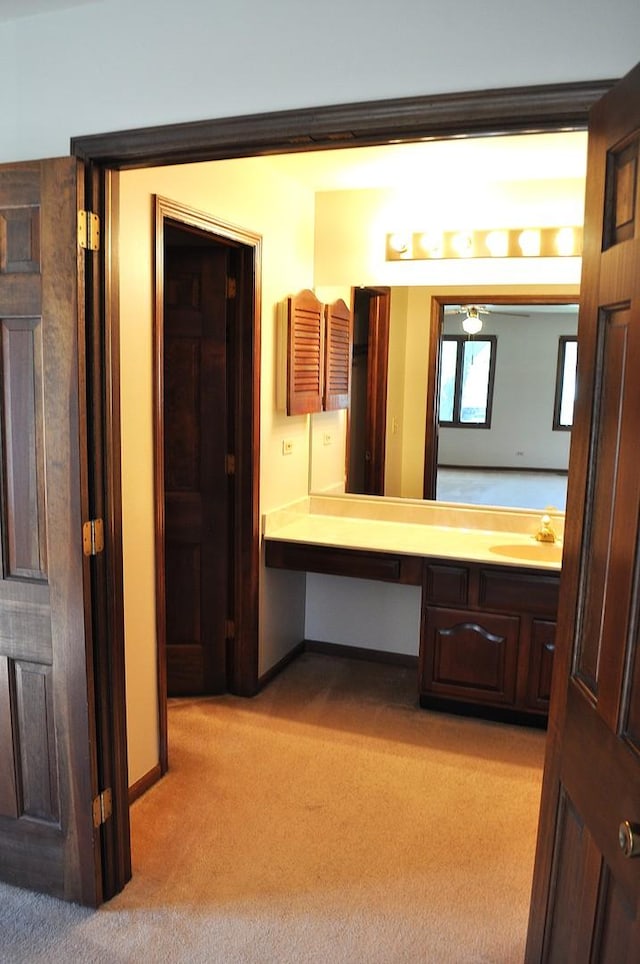 1272 N Scarlet Dr, Addison, IL 60101 - spare room featuring plenty of natural light, ceiling fan, carpet flooring, and baseboards