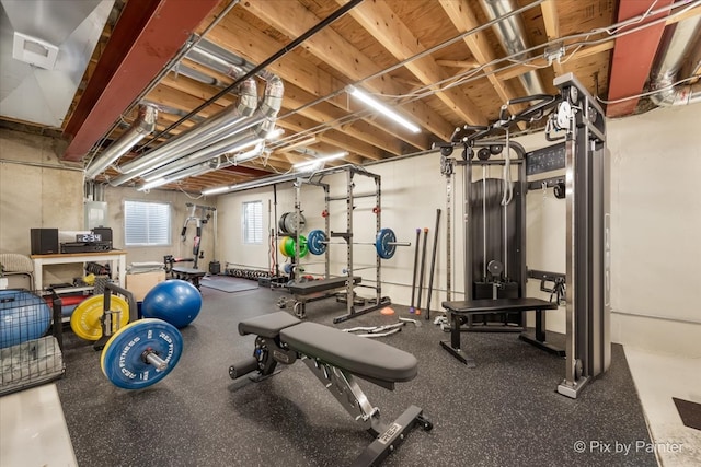 view of exercise area