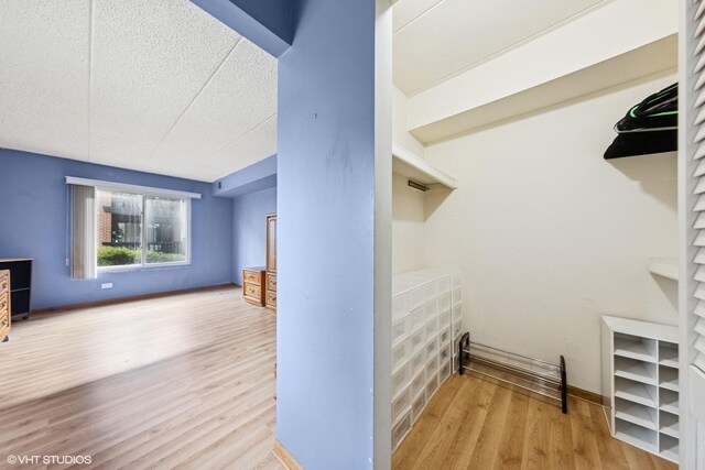 interior space with wood finished floors