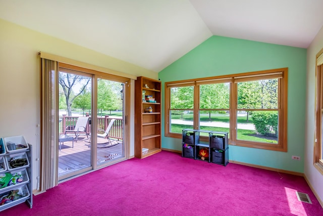 534 Philip Dr, Bartlett, IL 60103 - office featuring lofted ceiling and carpet floors