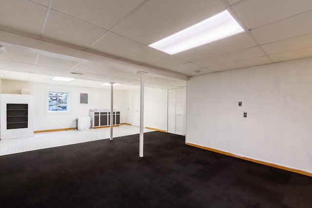 534 Philip Dr, Bartlett, IL 60103 - finished basement featuring a drop ceiling and baseboards
