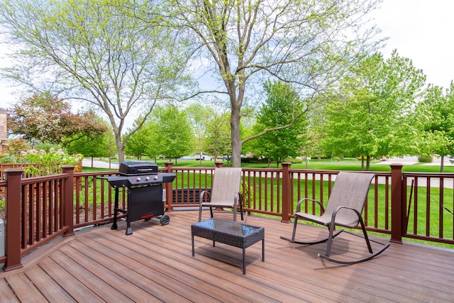 534 Philip Dr, Bartlett, IL 60103 - wooden deck featuring a grill and a yard