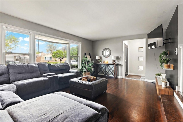 10104 Maple Ave, Oak Lawn, IL 60453 - living room featuring wood finished floors and baseboards